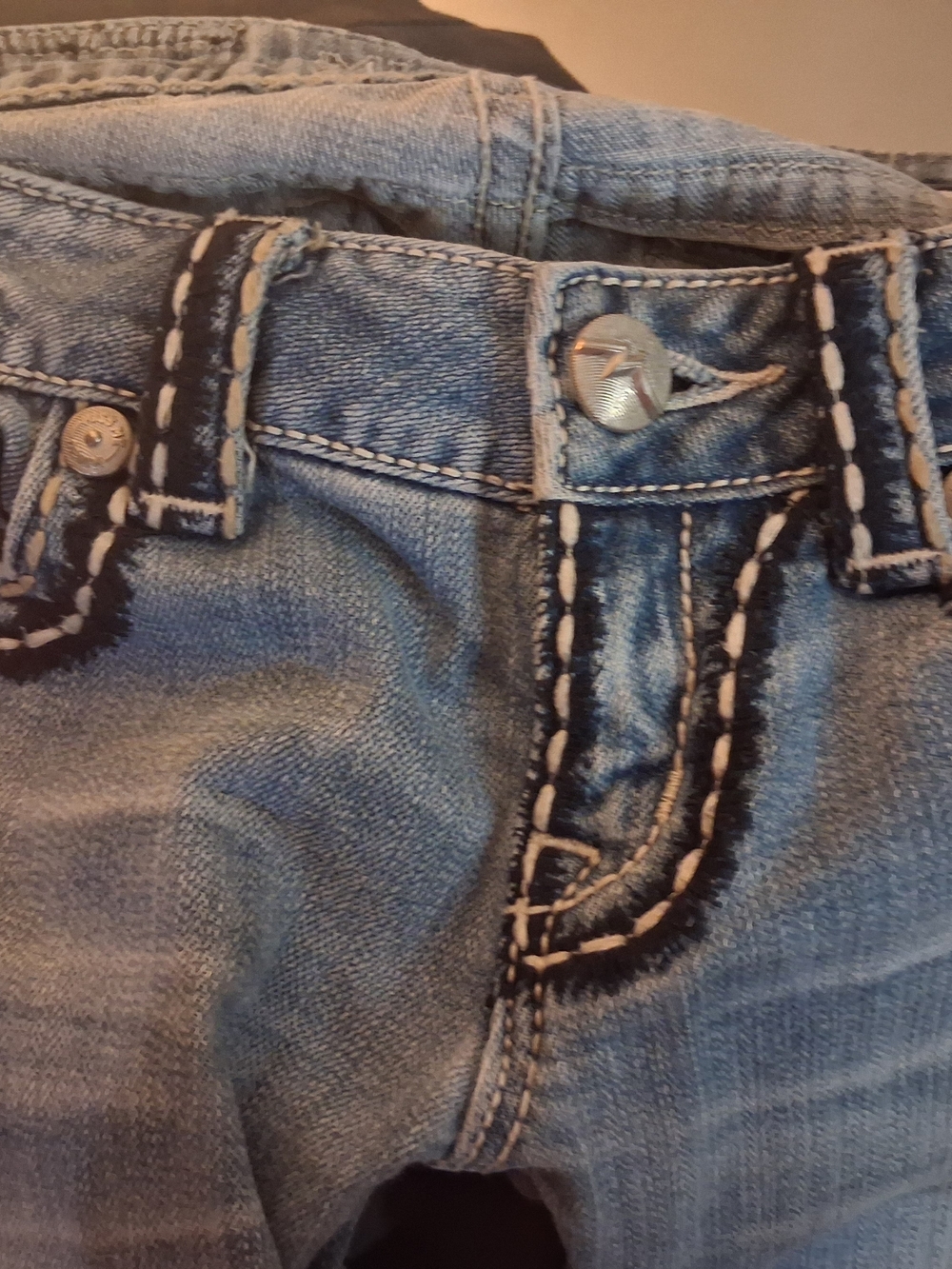 Miss Me Sunny boot Light Blue Denim Jeans with Contrasting Pocket Stitching - Picture 7 of 10